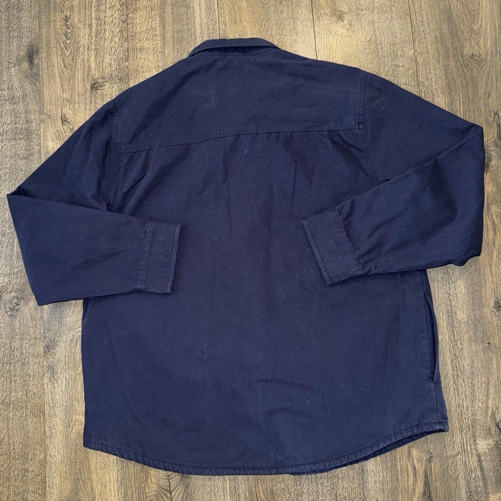 Backwoods Field & Forest Men's XL Barn Chore Coat Jacket Fleece Plaid Lined Blue - Picture 13 of 14